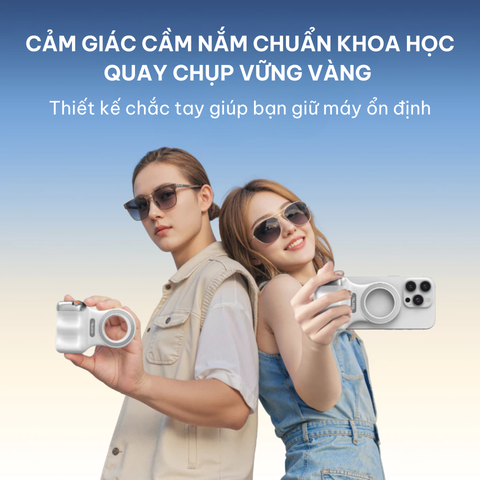 TELESIN Tay Cầm Chụp Ảnh Từ Tính Cho Điện Thoại Kèm Remote -  Chụp Ảnh Chuyên Nghiệp 360° 