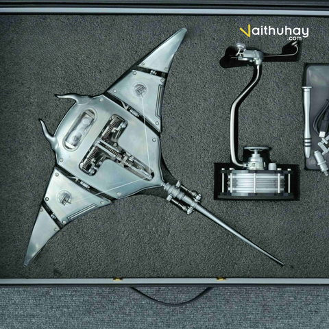  Mô Hình Kim Loại Cá Đuối Steampunk MOBULA Manta Ray | Kiệt Tác Cơ Khí 3D Độc Quyền 