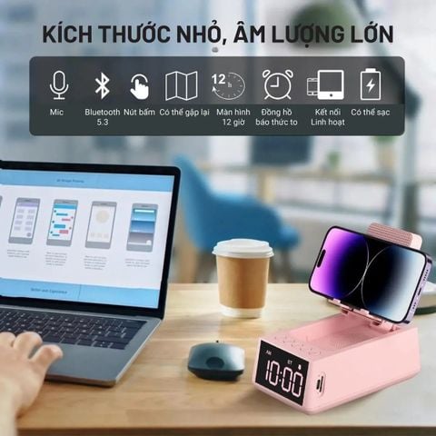 Loa Bluetooth Wise Tiger S207 – Âm Thanh Sống Động, Thiết Kế Chống Nước IPX7, Pin 8 Giờ, Bluetooth 5.3 