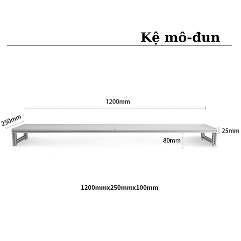  Kệ đỡ màn hình 9SPACE Modular Display Stand dạng, Khung nâng cao bằng nhôm Acrylic, Giá đỡ kim loại bền bỉ 