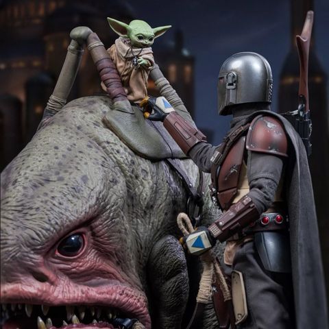  Mô hình 3D DIY HOTTOYS Star Wars The Mandalorian and Grogu TMS046 
