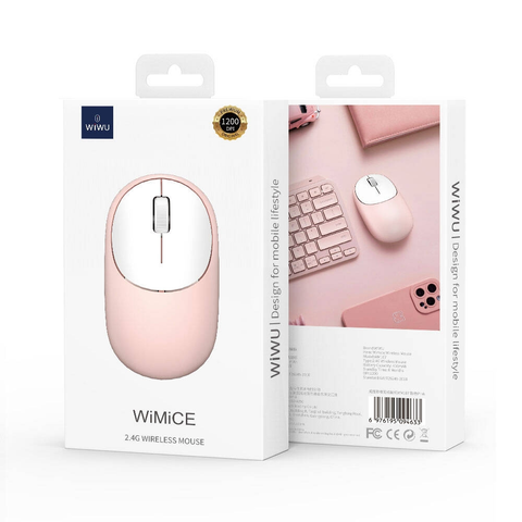  Chuột Không Dây Wiwu WM107 – Kết Nối 2.4G Ổn Định, Tự Ngủ Tiết Kiệm Pin, DPI 1200, Tương Thích Rộng 