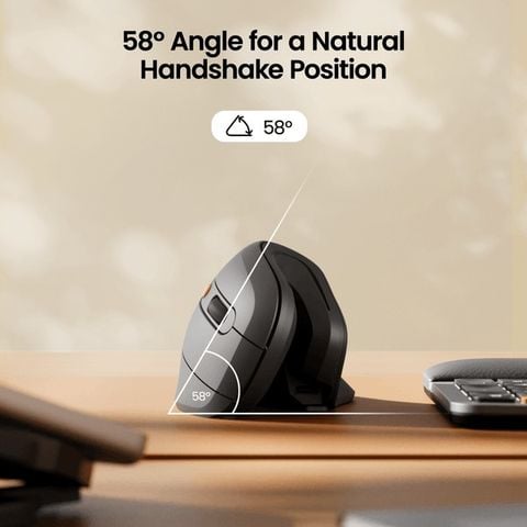  Chuột Công Thái Học ProtoArc EM11 NL & EM05 NL - Ergonomic, DPI 2400, Kết Nối 3 Thiết Bị, Sạc USB-C, Không Dây Bluetooth 