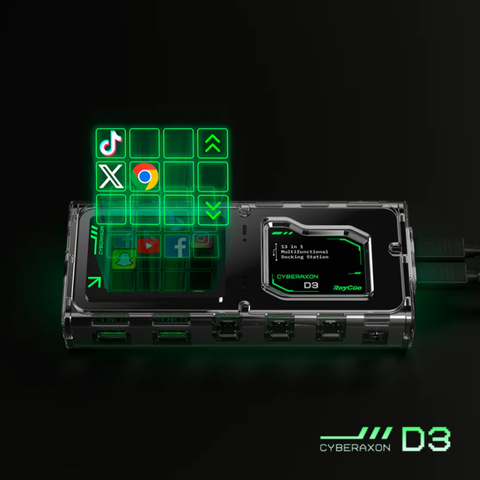 CyberAxon D3 | Docking Station Điều Khiển Stream 13 Trong 1: Tốc Độ Vượt Trội, Hiệu Suất Mạnh Mẽ 