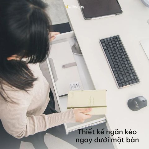  (WAREHOUSE DEAL) Bàn Làm Việc Thông Minh 9Space LivArt – Nâng Hạ Điện, Sạc Không Dây, Ngăn Kéo Tiện Lợi 