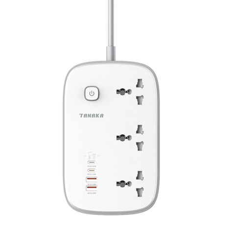  Ổ Cắm Điện Công Suất Cao Tanaka OD4321 – 4 Cổng Sạc Nhanh USB-C PD 65W & USB-A 60W, Tổng Công Suất 3250W, An Toàn Chuẩn Nhật 