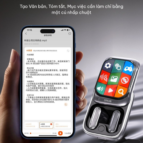  Tai Nghe Bluetooth TWS DROB G9 - Màn Hình Cảm Ứng & Pin 400mAh 48 Giờ 