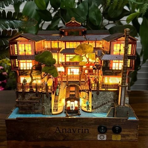  Mô hình 3D DIY Nhà tắm nước nóng Ginzan Onsen 