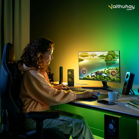  Đèn thông minh cảm ứng màu Philips Hue Play Gradient Lightstrip for PC 