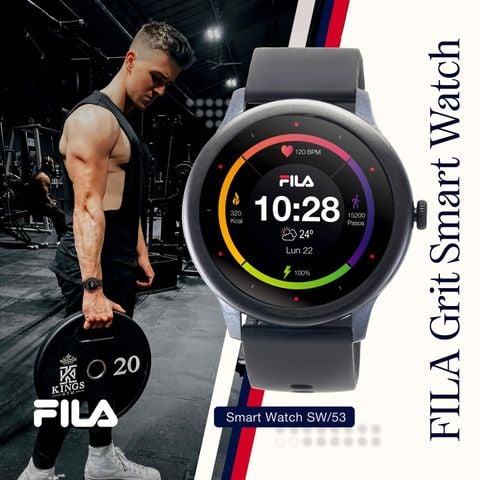  Đồng Hồ Thông Minh Fila Đen - SW-53 - Theo dõi sức khỏe, hỗ trợ cuộc gọi Bluetooth 