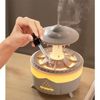  Máy khuếch tán tinh dầu hình UFO với công nghệ siêu âm tạo sương và đèn LED đa sắc 