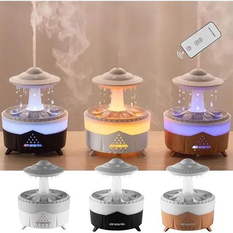  Máy khuếch tán tinh dầu hình UFO với công nghệ siêu âm tạo sương và đèn LED đa sắc 