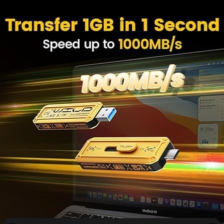  Ổ đĩa flash MOVESPEED USB 3.2 Gen2 + Type C, Tốc độ đọc/ghi 128GB-2TB, 1000MB/giây, Giao diện kép, Thiết kế đẩy-kéo 