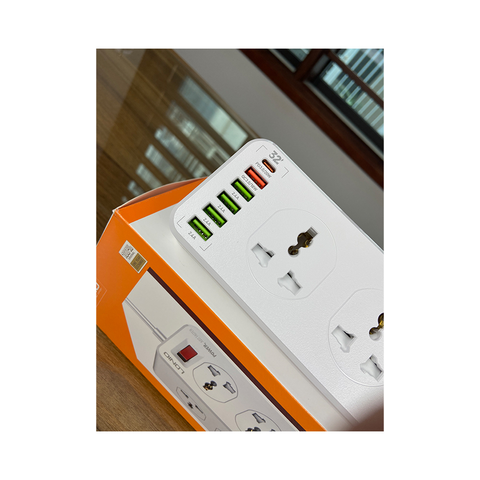  Ổ Cắm Điện Đa Năng LDNIO SC10610 - 10 Ổ Cắm + 6 Cổng Sạc USB & Type-C, Công Suất 2500W, Tự Ngắt An Toàn, Chống Cháy Chuẩn EU 