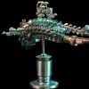  Mô Hình Cá Voi Cá Động Vật Cơ Khí DIY 3D Kim Loại Phong Cách Steam Punk 