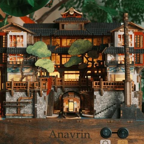  Mô hình 3D DIY Nhà tắm nước nóng Ginzan Onsen 