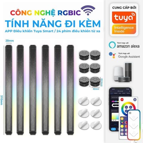  Đèn Trang Trí Lắp Ghép RGB NID-Light Route - Tích Hợp Ứng Dụng Điều Khiển Thông Minh 