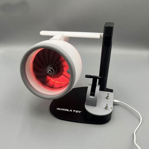  Thiết bị tạo độ ẩm không khí tích hợp quạt để bàn NIKOLATOY - Thiết kế theo mô hình quạt động cơ máy bay 