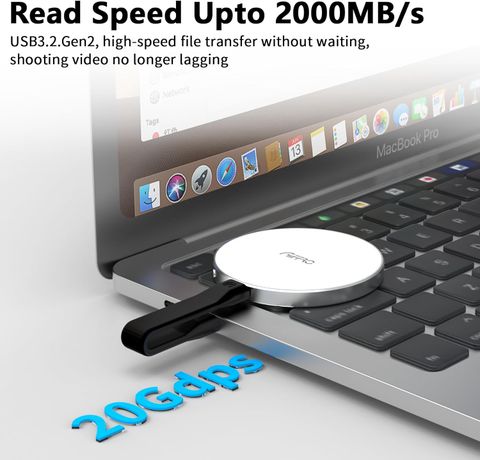  Ổ cứng di động Aiffro P10 Magnetic PSSD 1TB - Tốc độ lên đến 2000MB/s, Type-C, SM2320, USB 3.2 Gen 2x2 20Gbps 