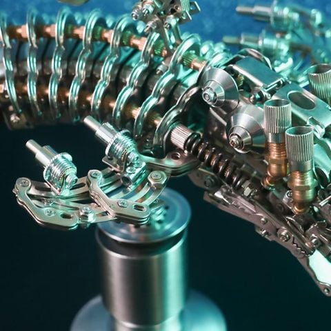  Mô Hình Cá Voi Cá Động Vật Cơ Khí DIY 3D Kim Loại Phong Cách Steam Punk 