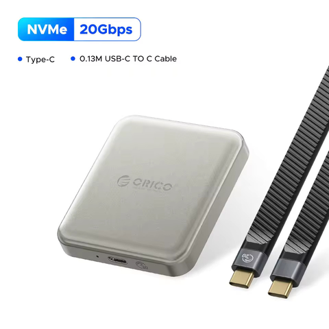  Ổ SSD Nam Châm Từ Tính ORICO - Tốc Độ 20Gbps, Hỗ Trợ Quay 4K ProRes Cho iPhone 15 Pro Trở Lên 