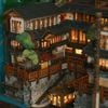  Mô hình 3D DIY Nhà tắm nước nóng Ginzan Onsen 