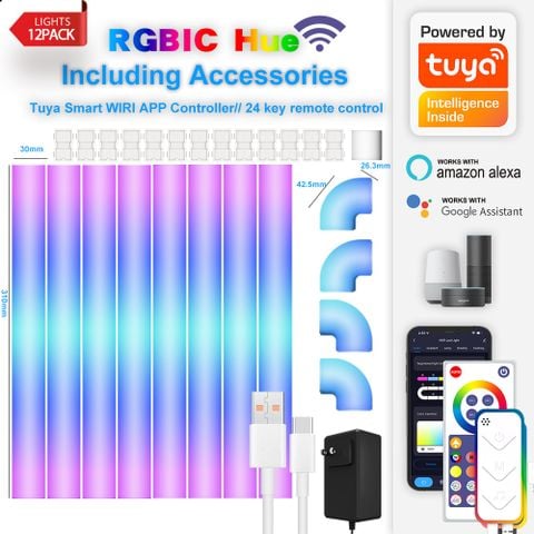  Đèn RGBIC hiệu ứng NID Glide dạng ống - Cho góc làm việc bừng sáng 