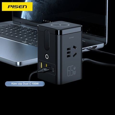  Trạm sạc để bàn đa năng 7 trong 1 - PISEN PRO Desktop MagStation KF25 - Black Warrior (65W) 