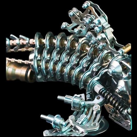  Mô Hình Cá Voi Cá Động Vật Cơ Khí DIY 3D Kim Loại Phong Cách Steam Punk 