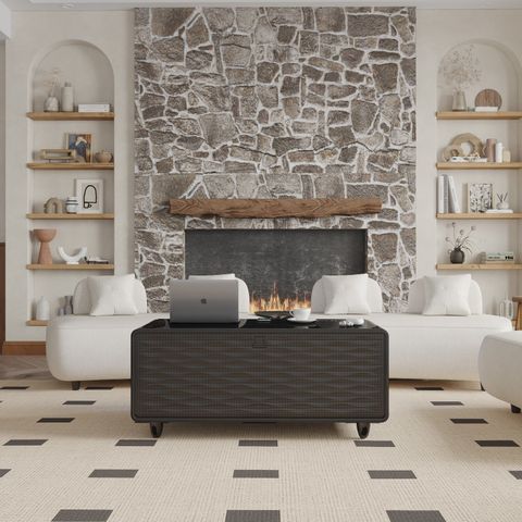  Bàn trà thông minh Ingrem ST135Pro, Dung tích 135L, Làm lạnh đồ ăn, Phát nhạc bằng kết nối Bluetooth, Tích hợp đèn LED 