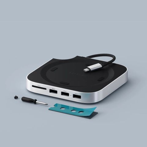  Đế Kiêm Hub Chuyển Đổi Satechi 5in1 Cho Mac Mini M4 – Mở Rộng Kết Nối & Tích Hợp Khe SSD 4TB 
