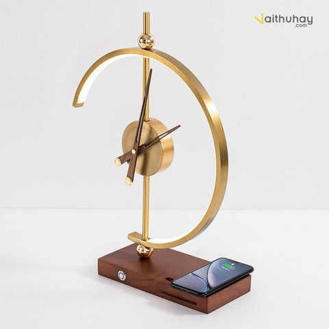  NID Light - Đèn đồng hồ tích hợp sạc không dây Clock Lamp Golden Time 