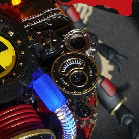  Mô hình steampunk ROKR 3D DIY Bọ cánh cứng màu đỏ MI02 