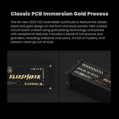  Đồng hồ đo mức âm thanh tích hợp đèn RGB phong cách Steampunk EleksMaker EleksVU2 