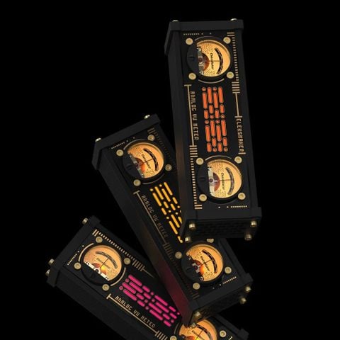  Đồng hồ đo mức âm thanh tích hợp đèn RGB phong cách Steampunk EleksMaker EleksVU2 