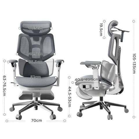  Ghế công thái học thông minh HBADA X7 - Massage Tự Động Sau 45 Phút, Vải Lưới Đàn Hồi Cao Cấp 