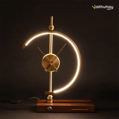 NID Light - Đèn đồng hồ tích hợp sạc không dây Clock Lamp Golden Time