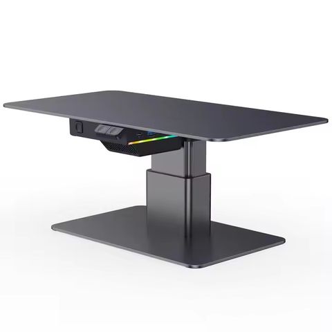  Kệ Nâng Màn Hình Máy Tính Có Động Cơ Điều Chỉnh Độ Cao Kèm Đèn LED Gaming Cho Bàn Làm Việc Tại Nhà, Tích Hợp Cổng USB 