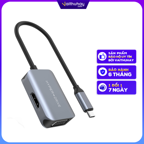  Cổng chuyển HyperDrive HDMI/VGA 4K60Hz 2in1 HD-C2HV 