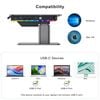  Kệ Nâng Màn Hình Máy Tính Có Động Cơ Điều Chỉnh Độ Cao Kèm Đèn LED Gaming Cho Bàn Làm Việc Tại Nhà, Tích Hợp Cổng USB 