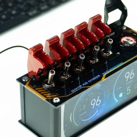  Trạm Hub Tích Hợp Đèn LED RGB - Kết Nối Bluetooth, Đa Cổng USB Độc Đáo 