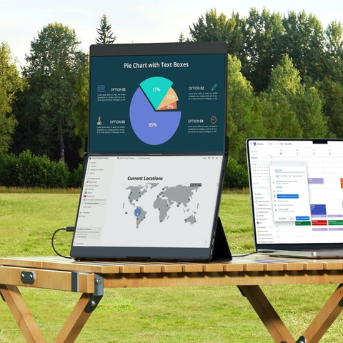  JSAUX FlipGo: Màn hình kép di động 2K - Sáng tạo không gian làm việc năng suất cao 