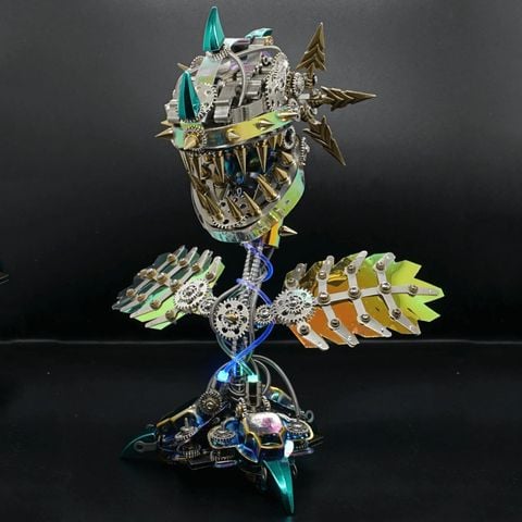  Mô Hình Kim Loại 3D DIY Hoa Ăn Thịt - Phong Cách Steampunk Ấn Tượng 
