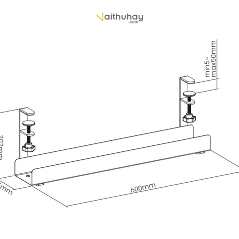  Khay đi dây kẹp bàn HyperWork CM-01 - Tạo nên không gian làm việc chuyên nghiệp 