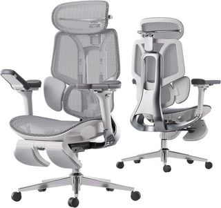  Ghế công thái học thông minh HBADA X7 - Massage Tự Động Sau 45 Phút, Vải Lưới Đàn Hồi Cao Cấp 