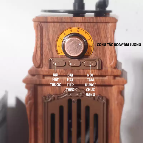  Loa Bluetooth Phong Cách Retro - Đài Phát Thanh Cổ Điển, Hỗ Trợ USB/SD, Quà Tặng Ý Nghĩa 