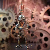  Mô Hình Kim Loại DIY 3D Steampunk Robot Da Vinci 