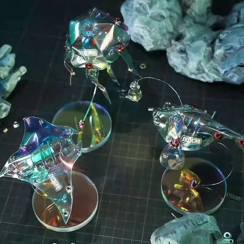  Mô hình kim loại 3D DIY con sứa biển màu sắc - Quan Sát Vũ Trụ Huyền Ảo 