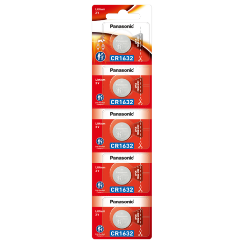  Pin CR1632 Panasonic 3V Lithium – Vỉ 5 Viên, Chính Hãng, Sản Xuất Tại Indonesia 