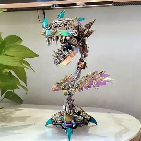  Mô Hình Kim Loại 3D DIY Hoa Ăn Thịt - Phong Cách Steampunk Ấn Tượng 